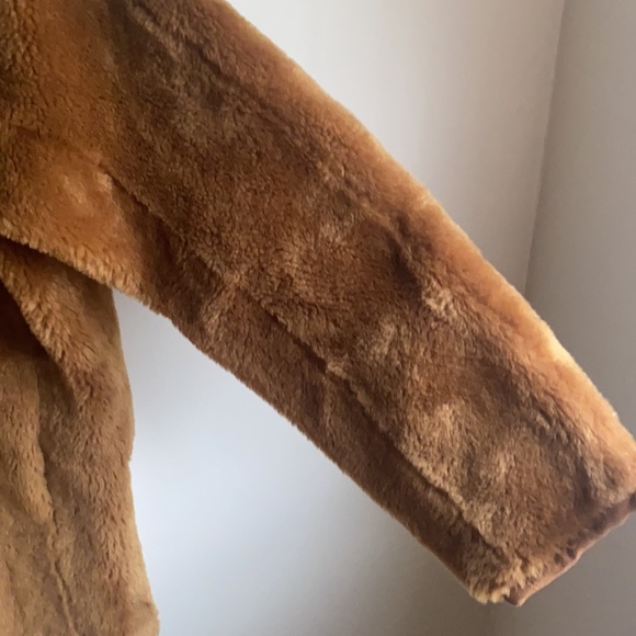 J.Crew Teddy Faux Fur Coat Tan Brown Size S NWT - Picture 4 of 9